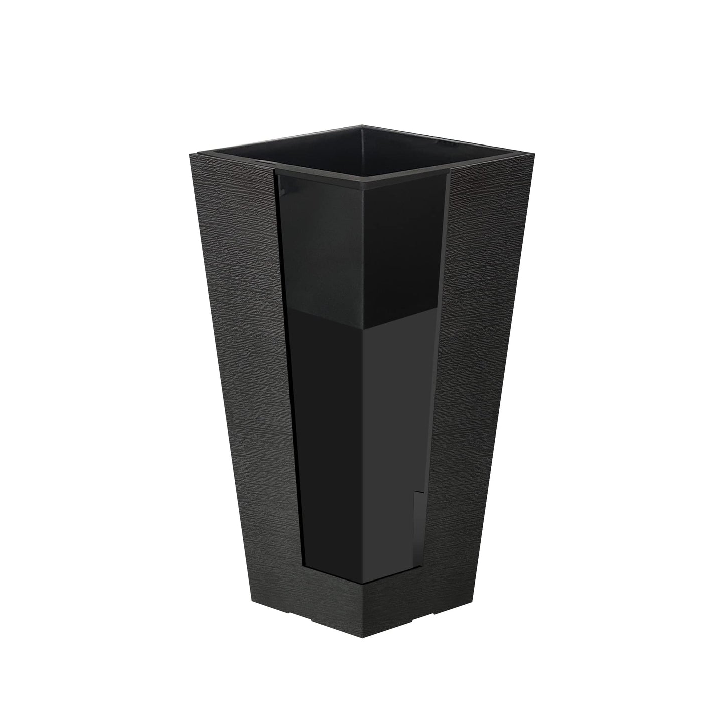 Kante 28 Inch Tall Planter Set of 2, Large Taper Planter for Outdoor Indoor Garden Patio Front Door (Black)