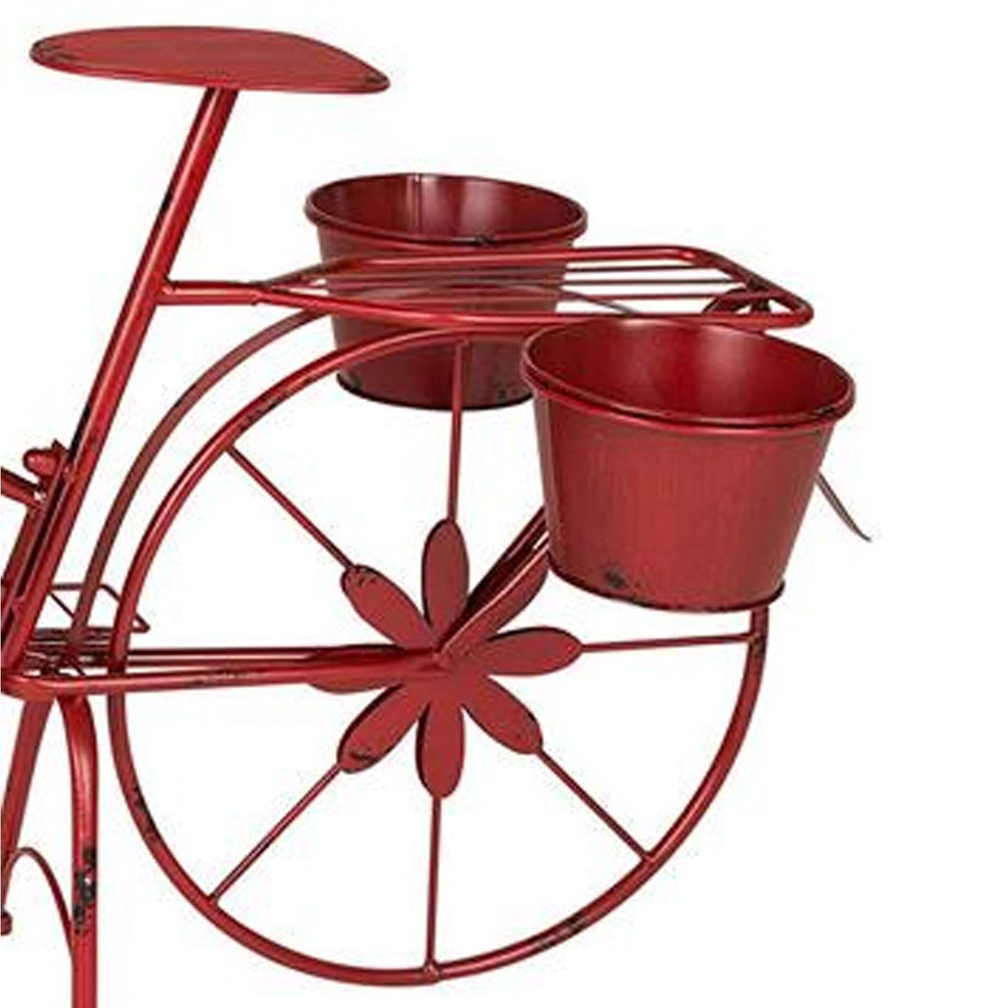 JYXYXSCP 36.61inchL Metal Bicycle Plant Stand,Hand Painted Standing,Planter Flower Holder Indoor Outdoor Home Garden,for Outdoor Decoration