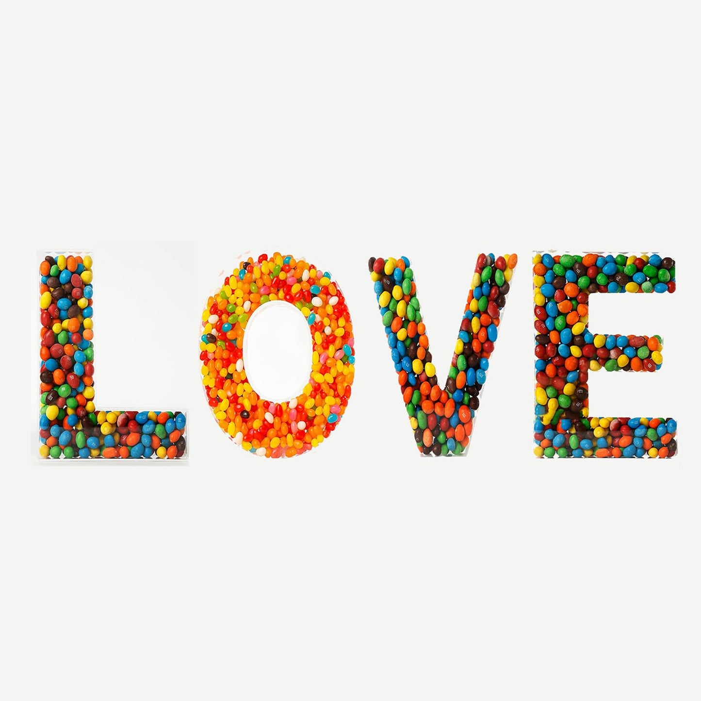 OAEUQ 10-Inch Magnetic Alphabet Candy Jar Refillable Fillable Letters For Candy Tray Reusable Lidded Candy Jar Candy Buffet Container Set (X, 1)