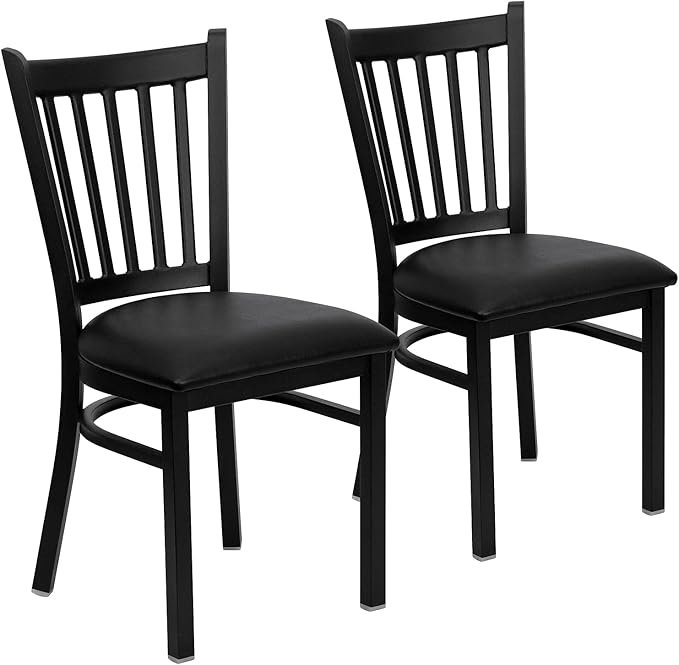 Flash Furniture Hercules Series Vertical Back Metal Restaurant Chairs,