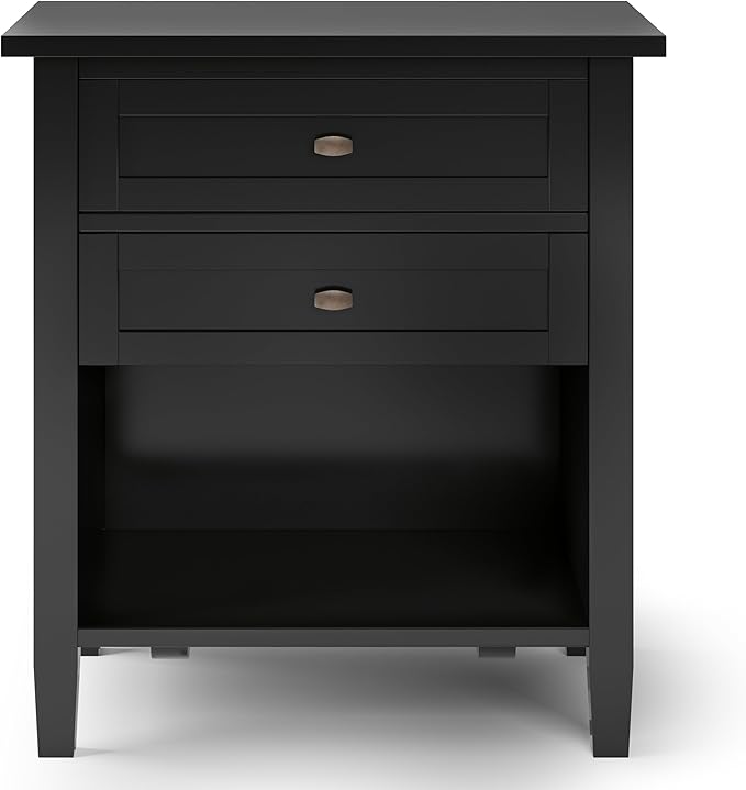 SIMPLIHOME Warm Shaker Solid Wood 24 inch Wide Transitional-Style Bedside