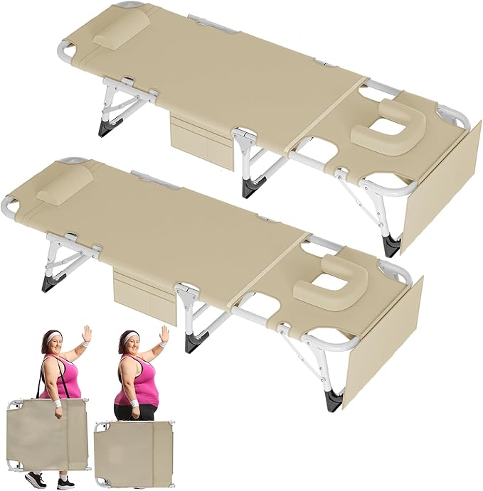 ABORON Oversized Folding Sun Tanning Chair, 3 in 1 5-Position Adjustable