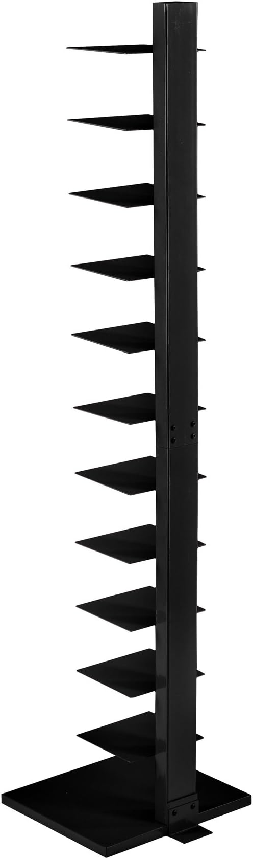 SEI Furniture 12 shelf Metal Spine Book Tower
