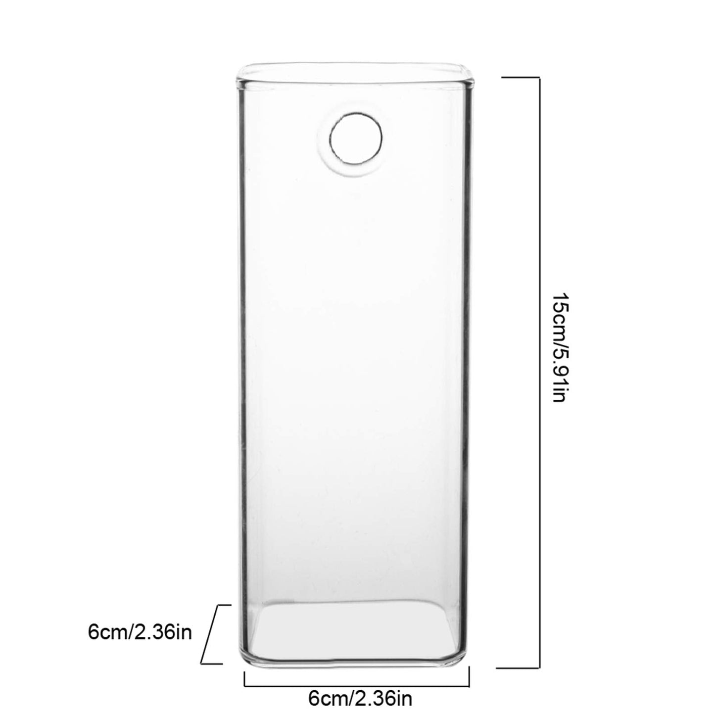 Kuuleyn Hanging Glass Vase, Glass Vase for Plants and Flowers, Flower Planter Wall Hydroponic Aquarium Container Home Decor (Long Tube Shape)