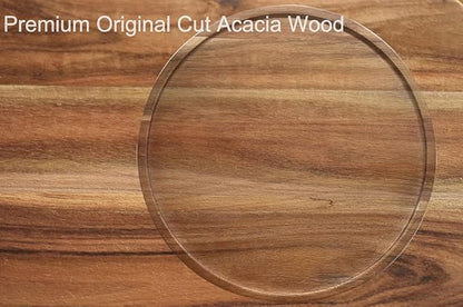 9" Acacia Wood Lazy Susan Organizer Kitchen Turntable for Cabinet Pantry Table Organization,2 Pack