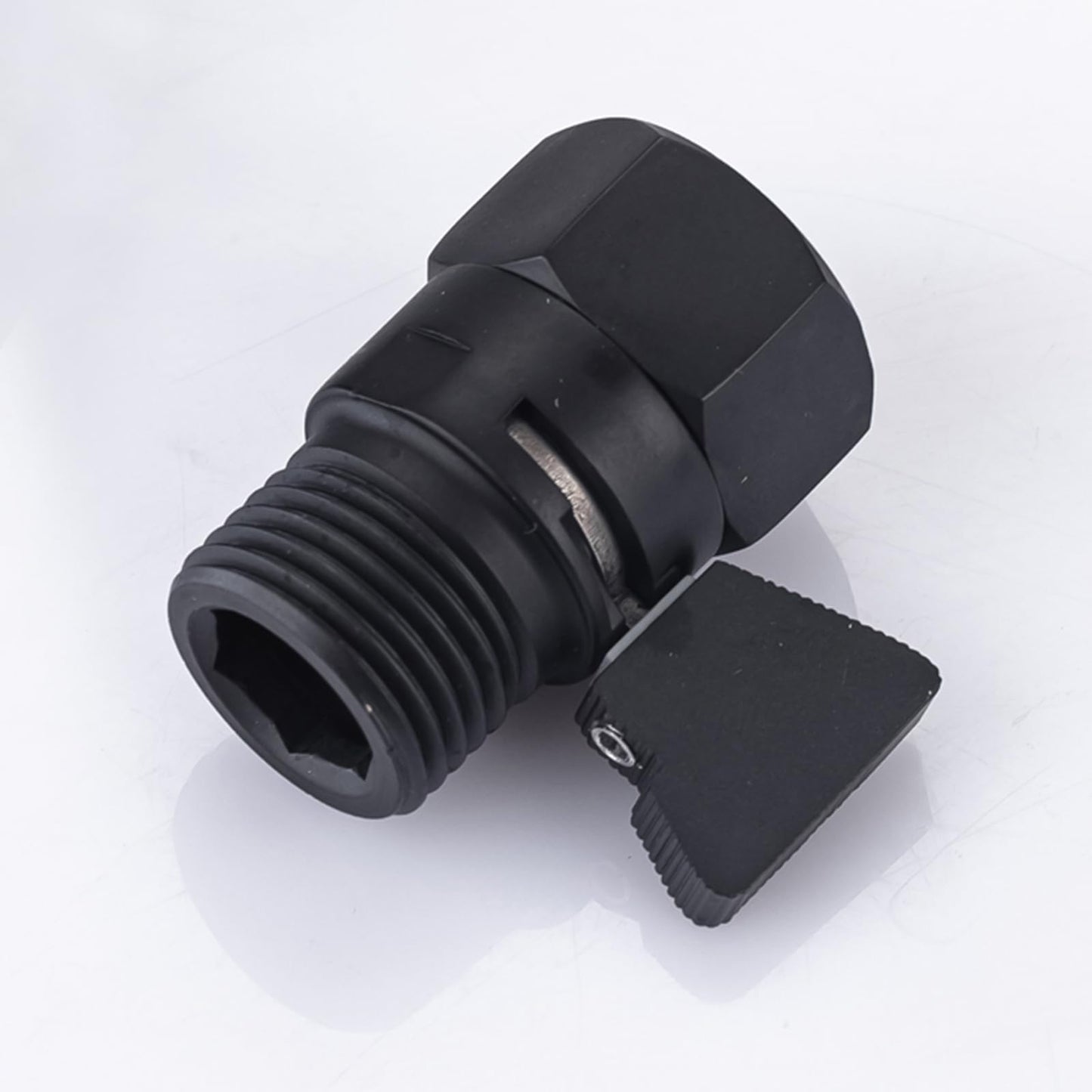 AZOS Brass Shut Off Valve, Water Flow Control Valve, Shower Head Shut Off Valve, Water Flow Control Valves G1/2 Pressure Regulator, Water Pressure Regulator in Black