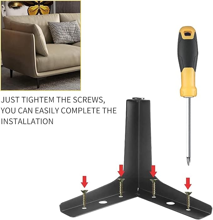 AODIOU Furniture Legs Metal feet: Couch Legs 6 Inch Sofa Cabinet Legs