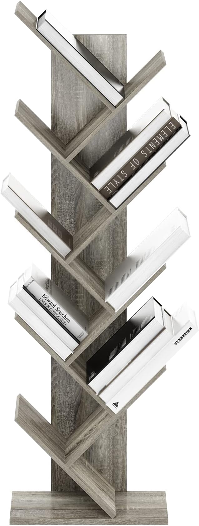 Furinno TREE Book Shelf, 9-Tier Bookshelf, Tree Bookcase