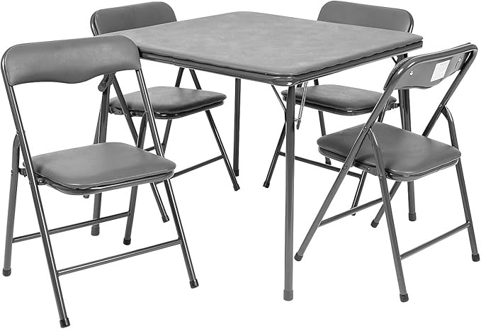 Flash Furniture Mindy Kids 5-Piece Folding Square Table and Chairs Set