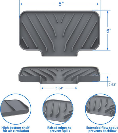 Sponge Holder for Kitchen Sink, Dish Sponge Holder & Soap Tray