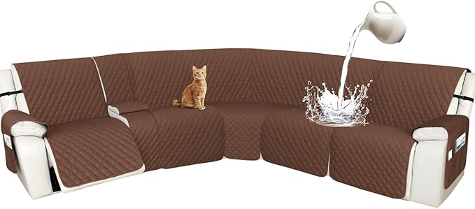 Arfntevss Recliner Sectional Couch Covers 1OO% Waterproof L Shape Sofa Cover