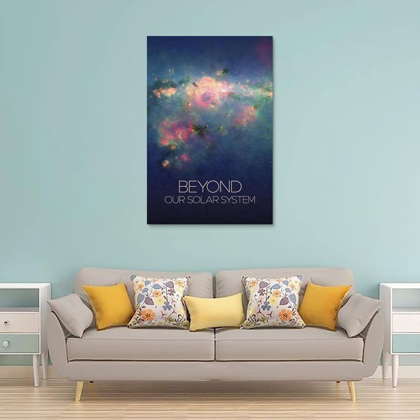 Galaxy Canvas Wall Art 16x24 Inch Unframed – Nebula Star Cluster Astronomy Poster Print Beyond Solar System, Space Decor for Classroom, Kids Room, Office, STEM Science Gift
