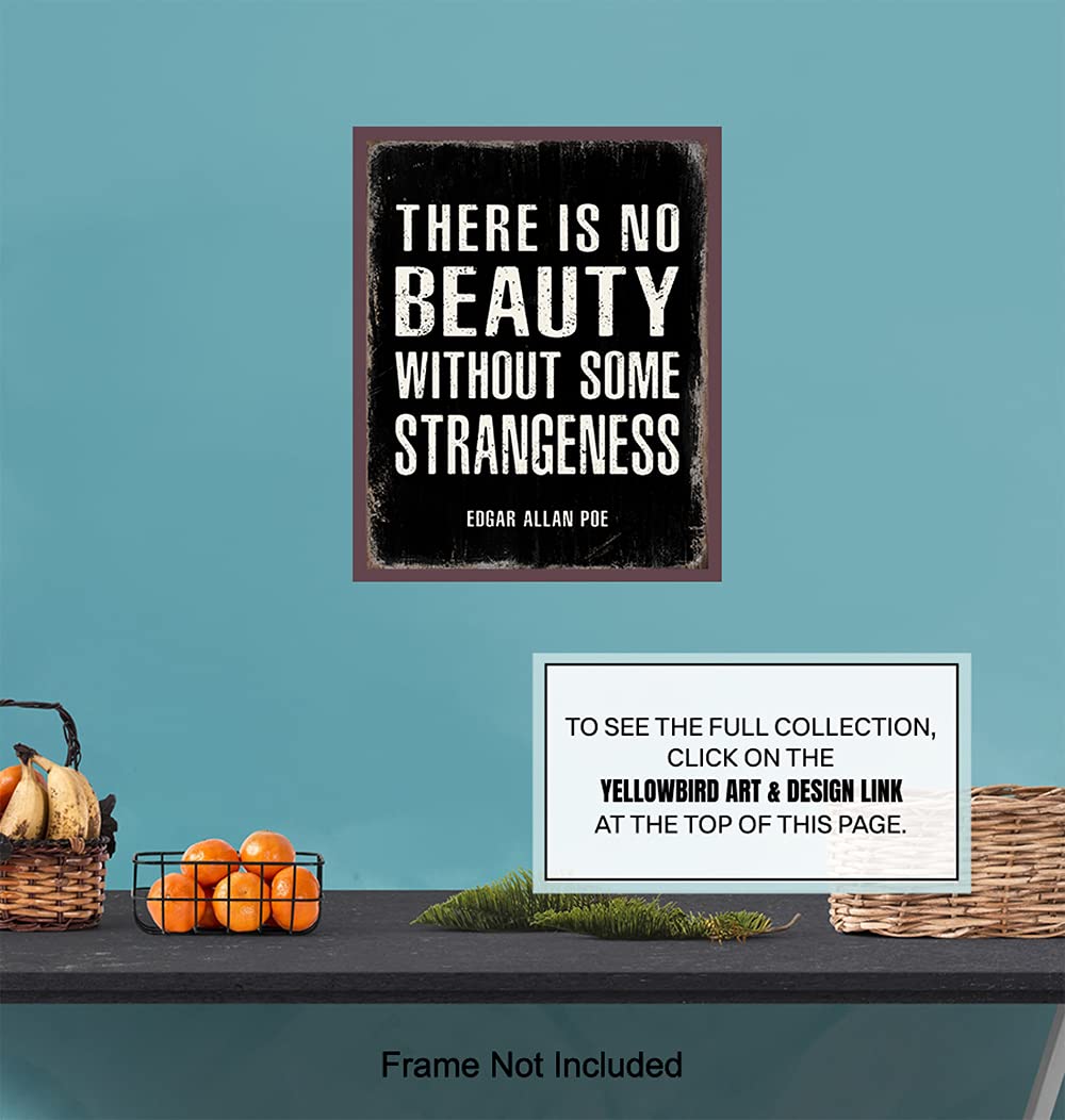 Edgar Allan Poe Quote Art Print - Goth Room Decor Poster Sign - Decoration for Living Room, Bedroom, Office, Apartment - Cool Unique Gift - Funny Sayings for Wall Decor - Gothic Home Picture