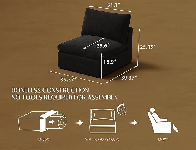 ohllob Middle Back for Cloud Sectional Couches Living Room
