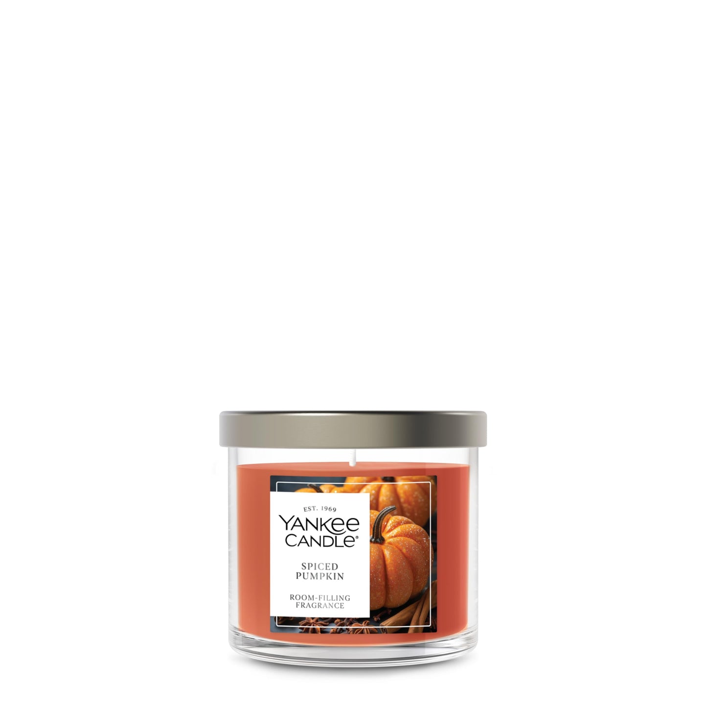 Yankee Candle Small Tumbler Scented Candle with up to 40 Hour Burn Time, Premium Plant Wax Blend for Consistent Burn, 4.3 oz Tumbler Candle with Room Filling Fragrance, Spiced Pumpkin
