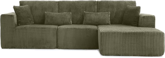 110" Cloud Sectional Couch, Modular Sectional Sofa