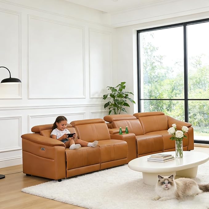 Power Recliner Sofa Set, Reclining Sectional Sofa Couch