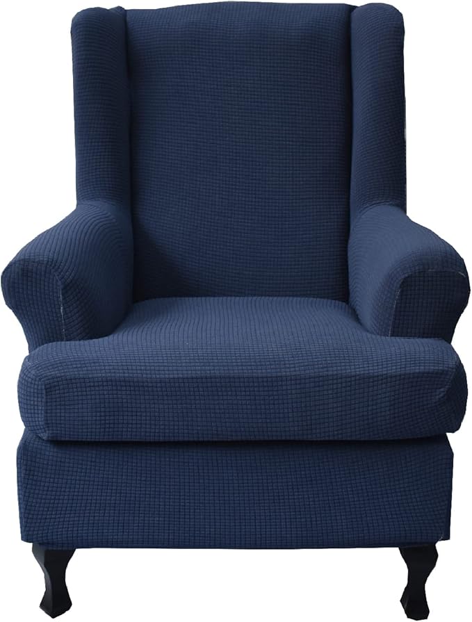 KRFOONN Wingback Chair Covers Slipcovers 2 Piece Stretch Wing Chair Covers