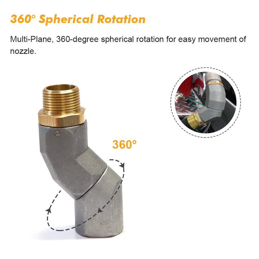 2PCS 3/4 Inch Fuel Swivel with Roating Connector Fuel Hose Connector NPT Connector Fuel Plane Swivel