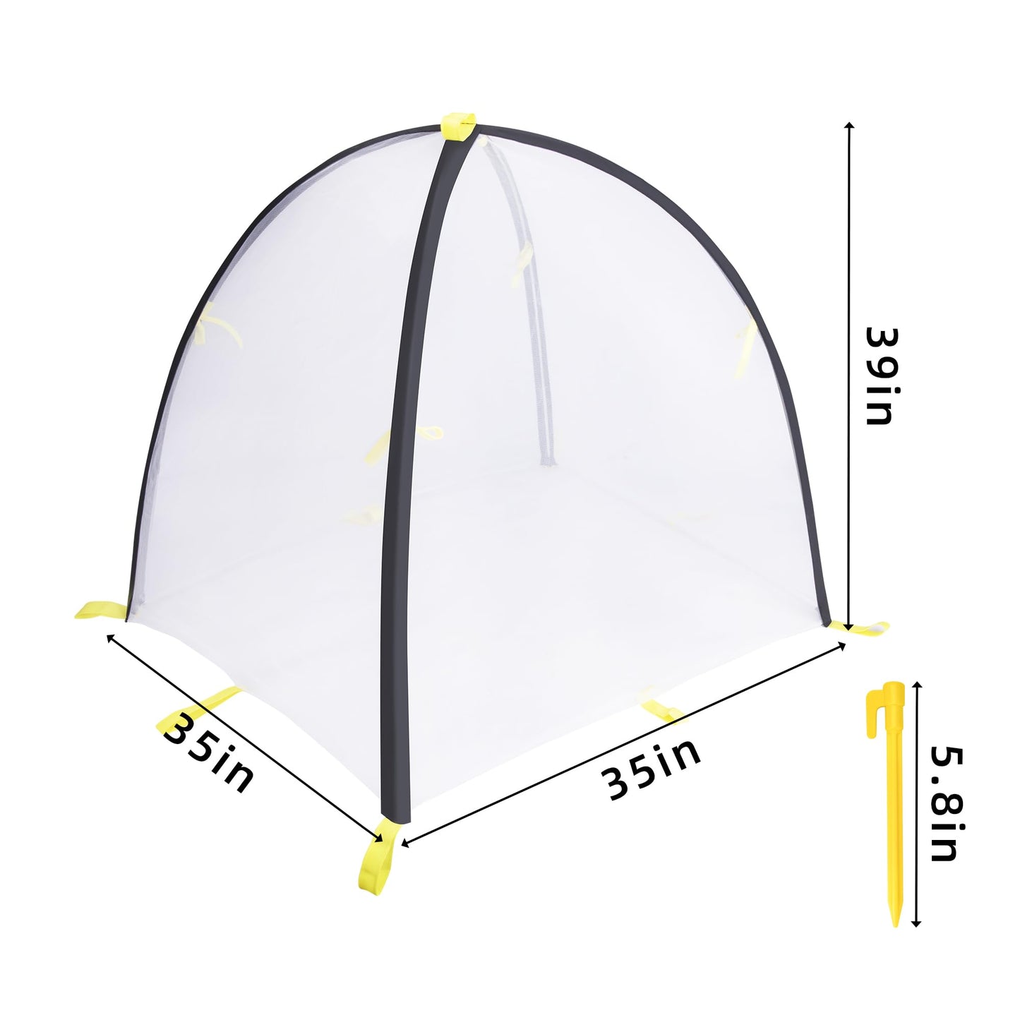 PURPLE STAR 1N 35 x35 x 39 Inch Insect Barrier Plant Tent Cover-Insect Bird Barrier Netting Mesh-Bug Guard Cover with Stakes for Protect Plants Fruits from Insect Bird Eating (1, L)