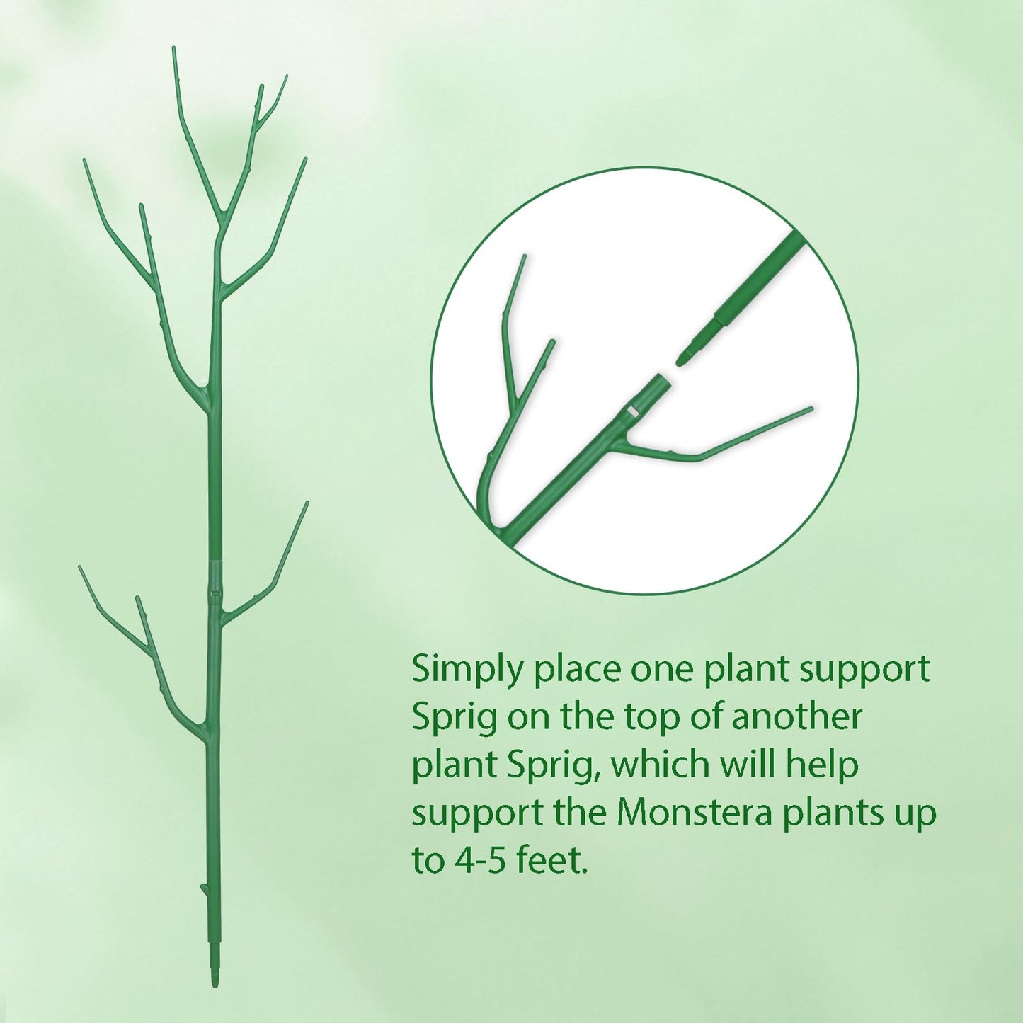 Obralitic 15 Pack Stackable Plant Supports Stakes, Sturdy Garden Trellis for Climbing & Vining Plants, Monstera, Pothos & Philodendron - Reusable Plant Stakes for Indoor & Outdoor Potted Plants