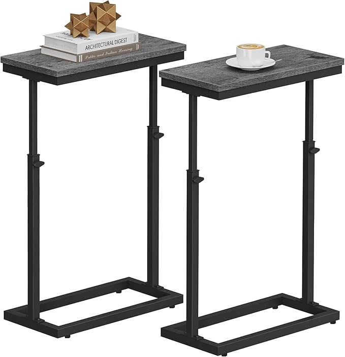 TUTOTAK End Table, Side Table, Tall Couch Table, Sofa Table, Living Room