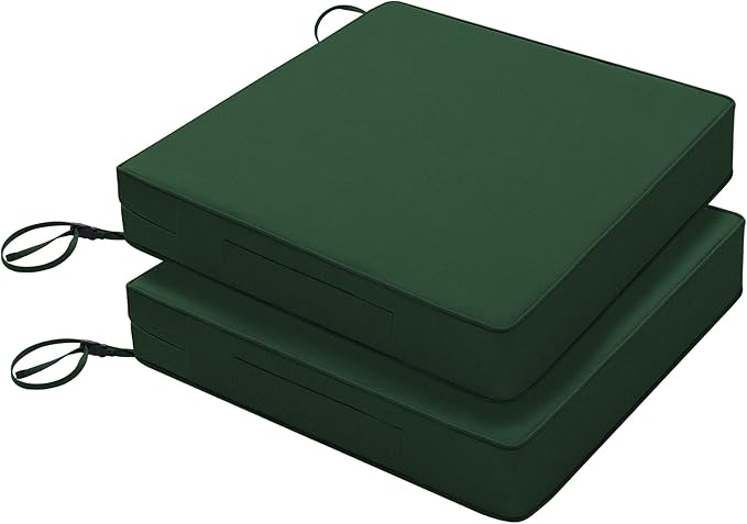Favoyard Patio Chair Cushions 24 x 24 x 4 Inch Waterproof Outdoor Seat Cushions