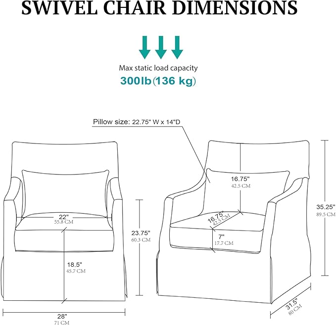 Martha Stewart London Swivel Chair