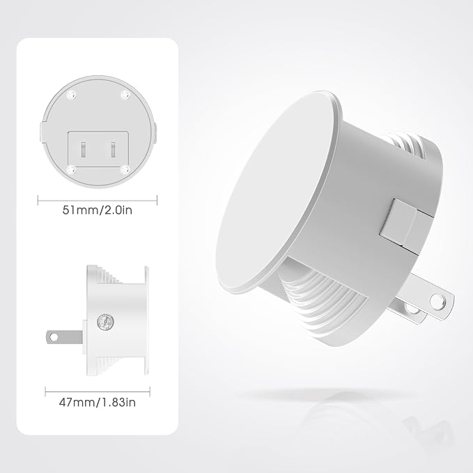 Briignite Night Light[2 Pack], Night Lights Plug into Wall, 3 Level Brightness Adjustable Plug in Night Light, Dusk to Dawn Sensor, Nightlights for Adults, Bedroom, Bathroom, Hallway, 5000K