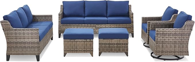 Outdoor Patio Furniture Set-6 Piece High Back Outdoor Furniture Set Sectional