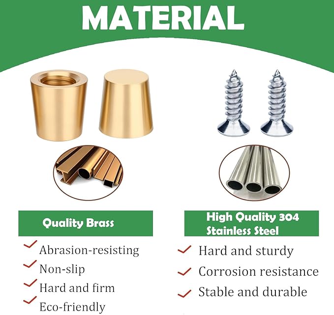 4 PCS Brass Cutting Board Feet