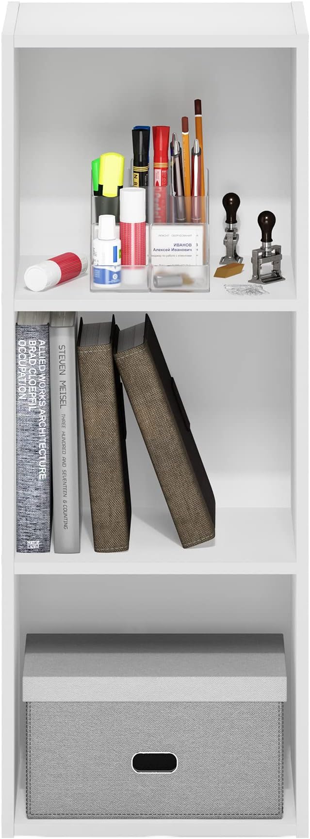 Furinno Pasir 3-Tier No Tool Assembly Open Shelf Bookcase
