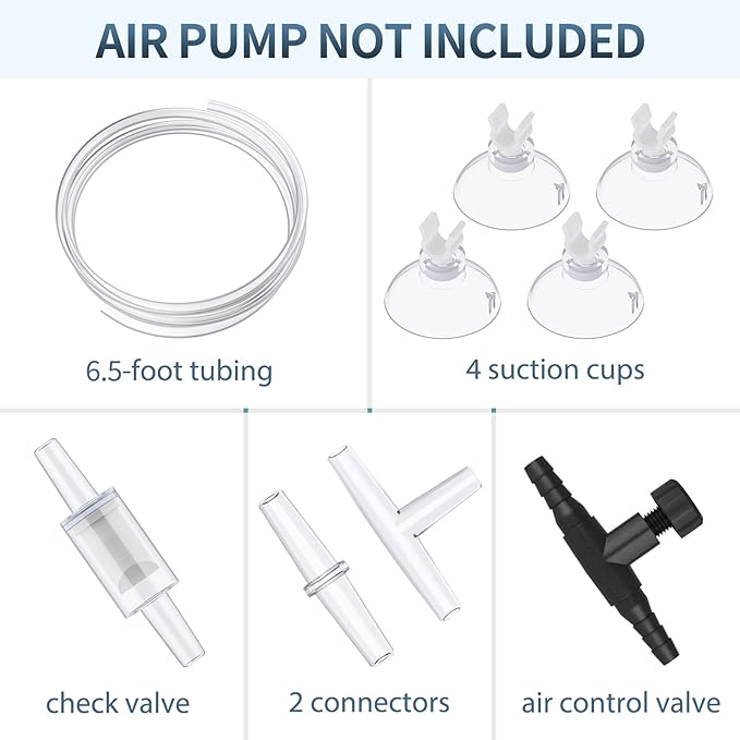 Pawfly Large Aquarium Bio Sponge Filter Quiet Fish Foam Filter with Airline Tubing Suction Cups Check Valve Connectors and Control Valve Accessories for Betta Fry Shrimp Fish Tank up to 60 Gallon