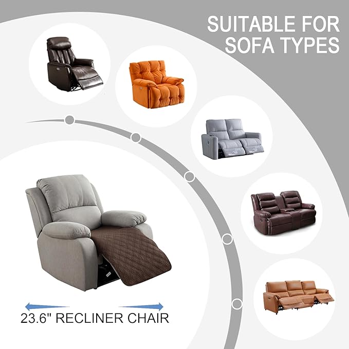 Genina Waterproof Recliner Chair Covers, Recliner Cover