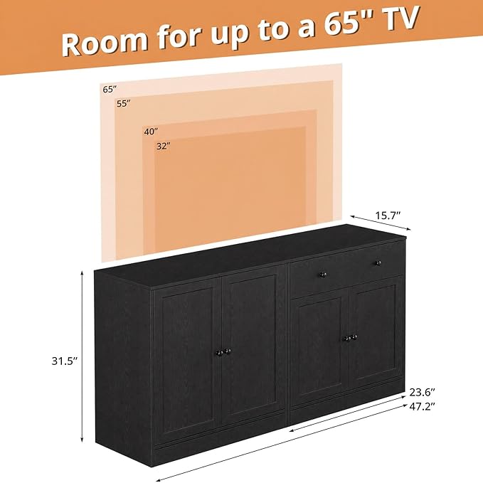 TUSY 71" Large TV Stand Set