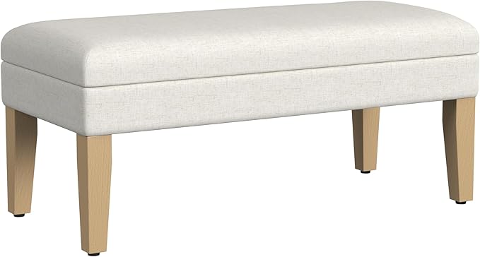 Homepop Home Decor | Upholstered Decorative Storage Ottoman Bench | Ottoman