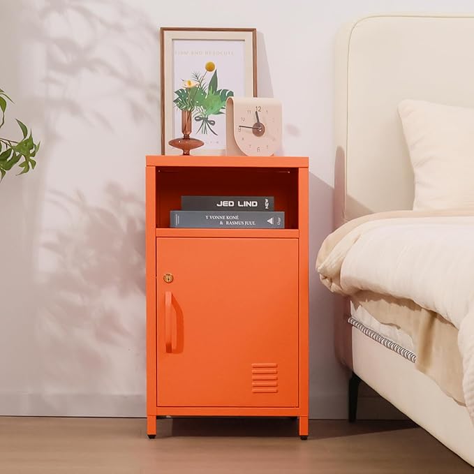 ALBAD Compact Metal Nightstand