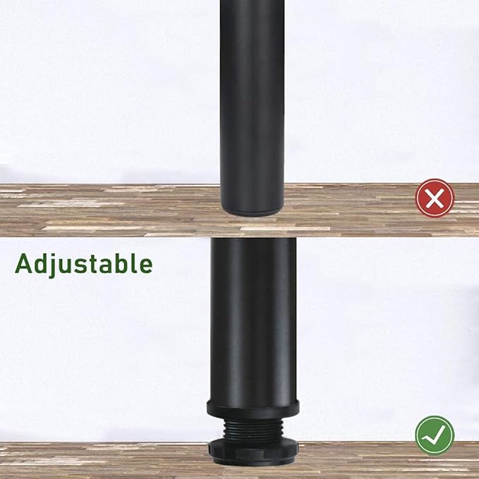 QLLY 26 inch Adjustable Metal Desk Legs, Heavy Duty Furniture Table Legs