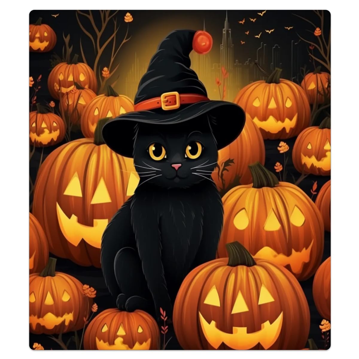 Dishwasher Magnet Cover Halloween Pumpkin Pattern Cut Cat Decorative Magnetic Dishwasher Sticker Front Dishwasher Door Cover 23"x26" for Refrigerator Panel Washing Machine Kitchen Decor