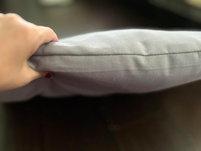 Natural Cotton Canvas Dog Bed – Raw Cotton Filled Pet Cushion Insert, Breathable Eco-Friendly Dog Mattress, Durable Washable Cover with Zipper (Gray, Medium 42"x29"x4")