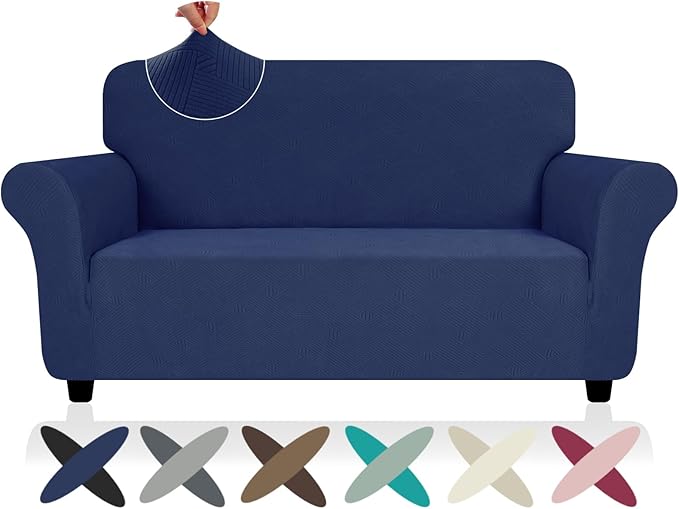 ZNSAYOTX Super Stretch Loveseat Covers, New Striped Love Seat Slipcover