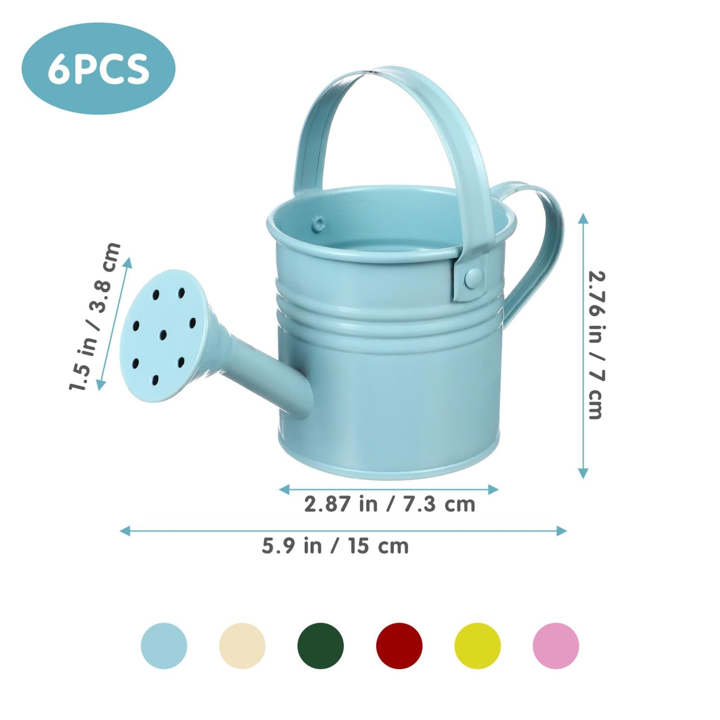 6PCS Kids Metal Watering Can Indoor Plants Small Watering Can for Indoor Plants Mini Gardening Tool Tiny Kettle for Gardening