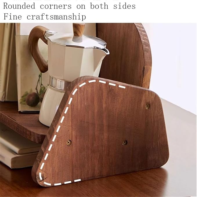 Bookcase Walnut Wooden Sofa Shaped Desk Organiser Organiser Shelf Simple Small