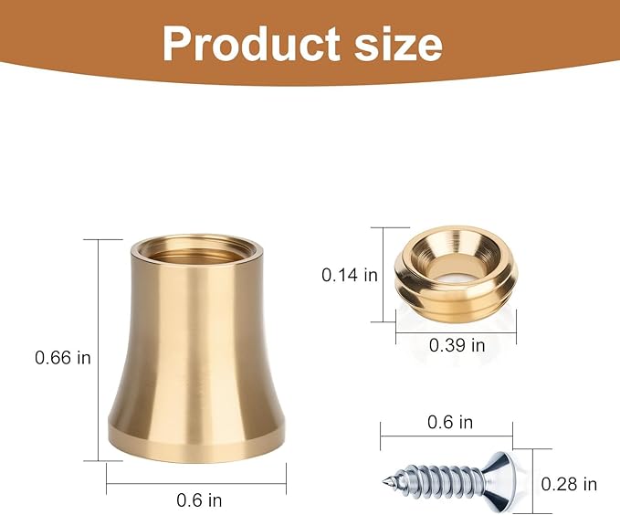 Brass Cutting Board Feet，Chopping Board Feet Set