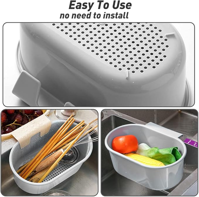 Sink Drain Strainer Basket, Abnaok Multifunction Sink Strainer Kitchen Food