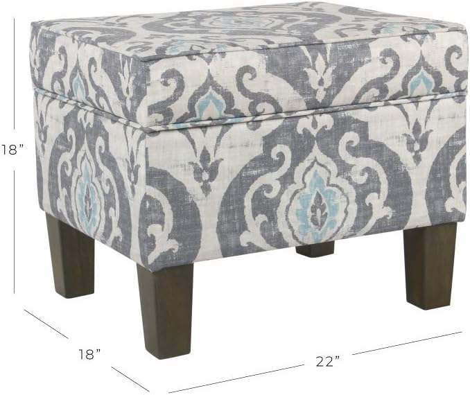 Homepop Home Decor |K7646-A750 | Upholstered Modern Rectangular Storage Ottoman