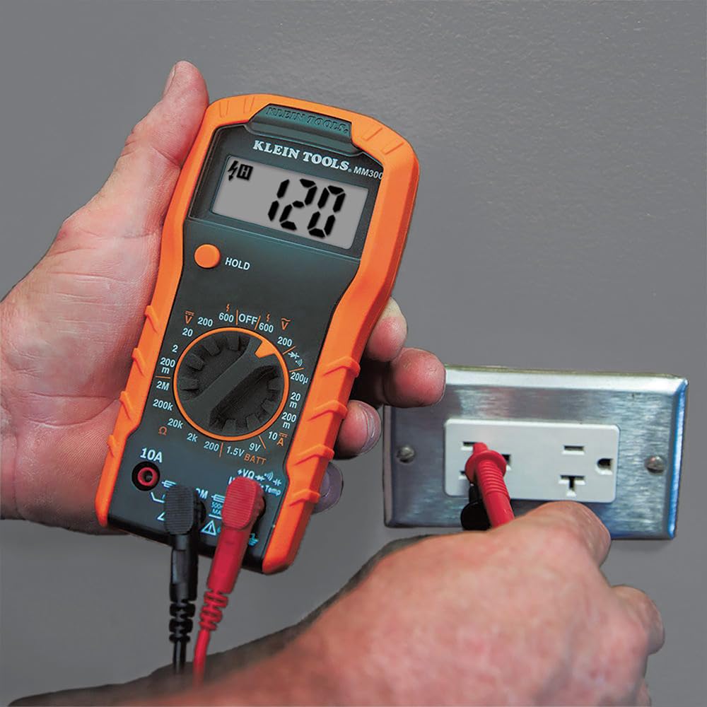 Klein Tools 69149P Electrical Test Kit with Digital Multimeter, Non-Contact Voltage Tester and Electrical Outlet Tester, Leads and Batteries