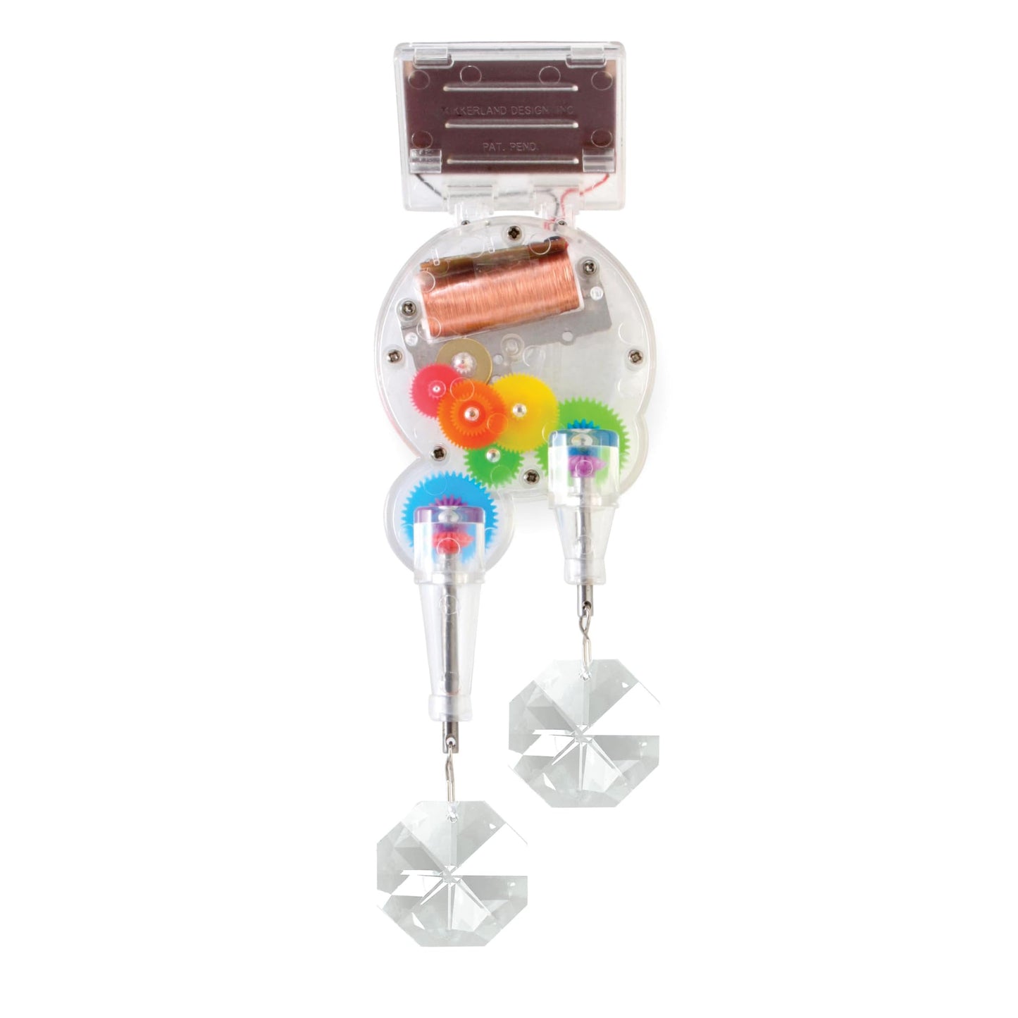 Kikkerland Solar Powered Rainbow Maker – Prism Suncatcher, Fun Home Window Decor – Unique Gift for Christmas & Birthdays – Double Crystal