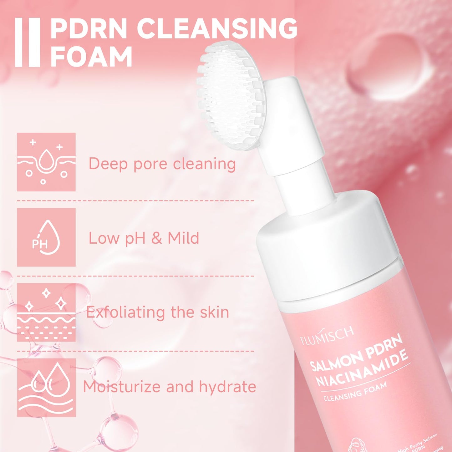 Turmeric Kojic Acid Facial Cleanser, Brightening Foaming Face Wash with Soft Massage Heads, Kojic Acid Cleanser Exfoliating, Turmeric Cleansing for Dark Spots 4.23 oz