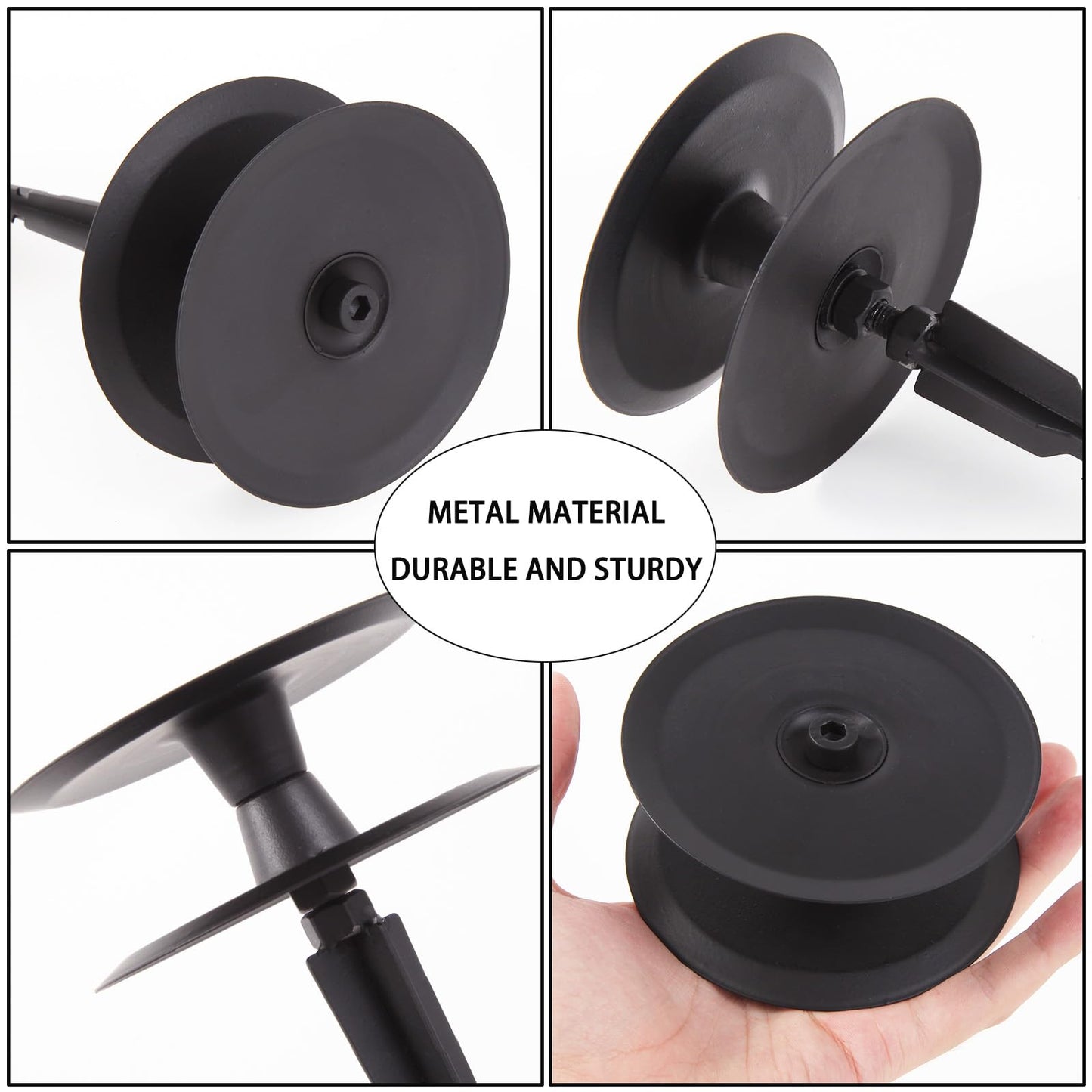 2PCS Metal Garden Hose Guide Spike, Hose Guides for Garden Heavy Duty, Cast Iron Garden Hose Guides for Outside, Rustproof Coated Hose Guide Stakes for Lawn & Yard, Plant & Flower Bed Protection